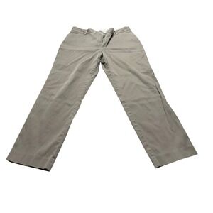 Van Heusen Womens Khaki Tan Stretch Straight Leg Dress Pants Size 14